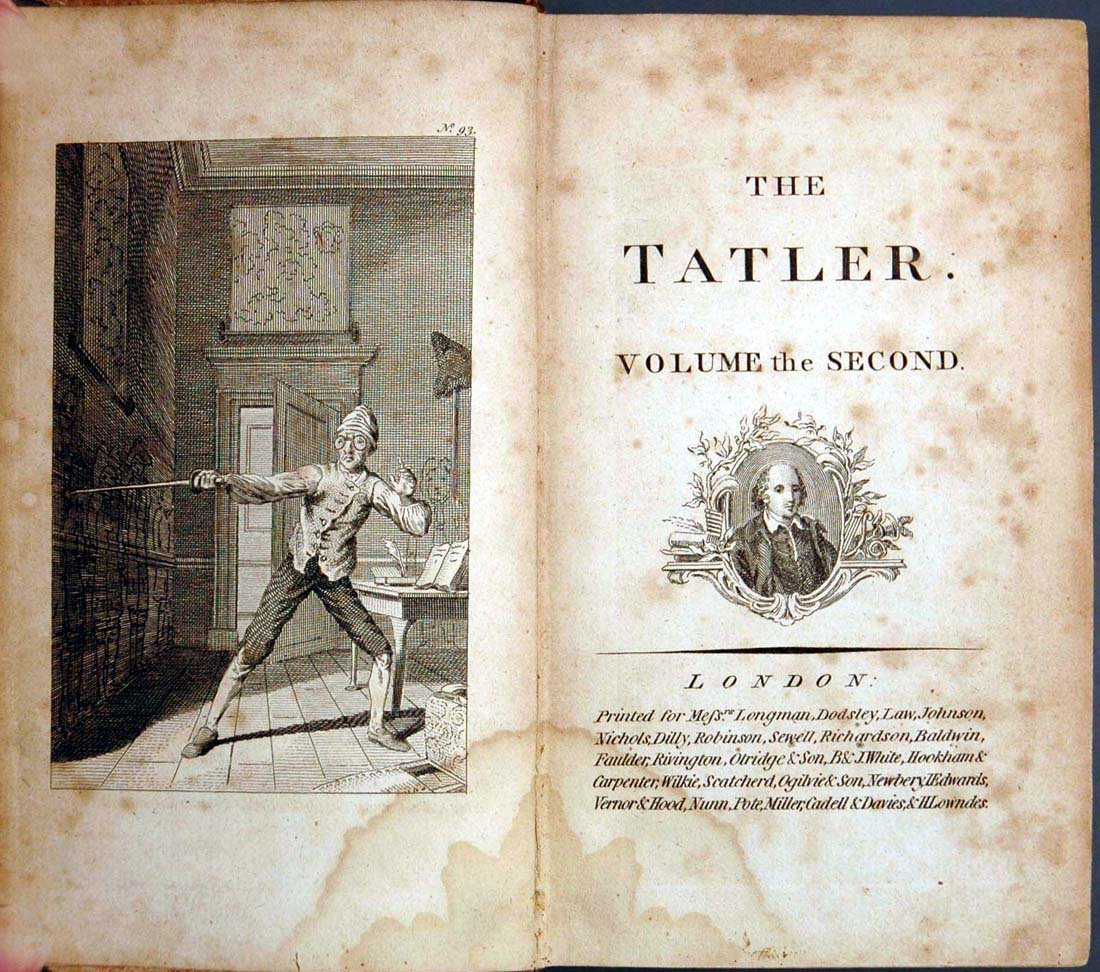 The title page of The Tatler, 1709.